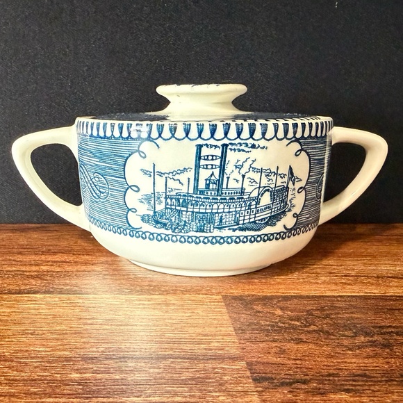 CURRIER & IVES Sugar Bowl With Lid - Picture 5 of 14